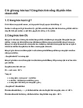 C là gì trong hóa học? Công thức tính nồng độ phần trăm nhanh nhất | Hoá học 8