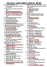 ÔN TẬP SINH LÝ BỆNH VÀ SINH LÝ BỆNH MIỄN DỊCH - MÔN SNB101