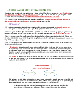 1.NHỮNG VẤN ĐỀ LUÔN ĐẶT RA CHO MỸ HỌC | Mỹ học đại cương | Đại học Khoa học Xã hội và Nhân văn, Đại học Quốc gia Thành phố HCM