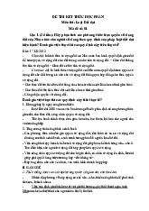 Đề thi cuối kì Môn Luật đất đai | Trường Đại học Luật Hà Nội