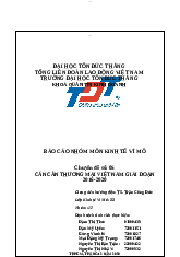 Cán cân Thương mại Việt Nam giai đoạn 2016 - 2020 - Kinh tế vĩ mô | Đại học Tôn Đức Thắng