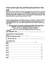 Chương trình giáo dục phổ thông tổng thể môn Toán 2025