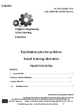 [ TÀI LIỆU ] Exploitation plan for problem-based learning laboratory Hanoi University | Trường Đại học Hồng Đức