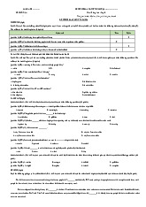 Đề Kiểm Tra Cuối Kỳ II Tiếng Anh Lớp 10 - Global Success 10
