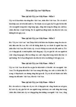 Văn mẫu lớp 6: Tóm tắt bài Cây tre Việt Nam (5 mẫu) | Kết nối tri thức