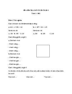 Phiếu bài tập cuối tuần lớp 3 môn Toán - Tuần 2 (cơ bản) | Kết nối tri thức