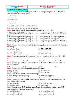 Top 10 đề thi cuối HK1 Toán 10 năm học 2023-2024 (có đáp án)