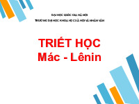 Chương 1. Triết học và vai trò của triết học trong đời sống xã hội Bài giảng môn Triết học Mác - Lênin | Trường Đại học Khoa Học Xã Hội và Nhân Văn, Đại học Quốc gia Hà Nội
