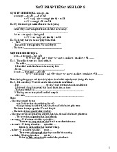 Ôn tập ngữ pháp Tiếng Anh lớp 8