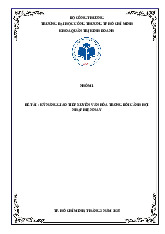 Kỹ Năng Giao Tiếp Xuyên Văn Hóa Trong Bối Cảnh Hội Nhập - Nhóm 1