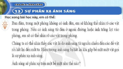 Giáo án điện tử Khoa học tự nhiên 7 Bài 13 Cánh diều: Sự phản xạ ánh sáng