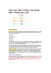 Các quy luật cơ bản của phép biện chứng duy vật - Luật triết học | Đại học Bà Rịa - Vũng Tàu