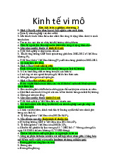Đáp án trắc nghiệm Kinh tế vi mô kiểm tra cuối kỳ