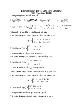 Đề cương hết học phần môn Giải tích