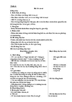 Giáo án Tiếng Việt 1 - Tuần 6.1 | sách Vì sự bình đẳng và dân chủ trong giáo dục
