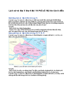 Lịch sử và Địa lí lớp 4 Bài 14 Phố cổ Hội An | Cánh diều