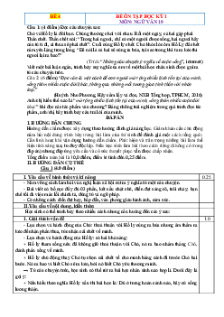 Đề Ôn thi HK1 Môn Ngữ Văn 10 Kết Nối Tri Thức -Đề 4 (Có đáp án)