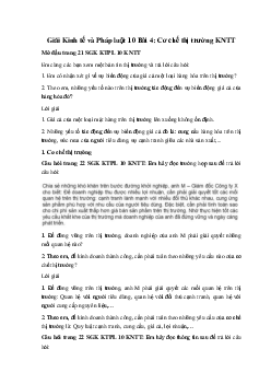 Giải Kinh tế và Pháp luật 10 Bài 4: Cơ chế thị trường KNTT