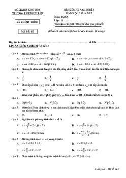 Đề kiểm tra cuối kì 1 Toán 11 năm 2021 – 2022 trường THPT Duy Tân – Kon Tum
