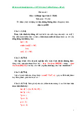 Tổng hợp đề thi cuối kỳ 1 môn Kỹ thuật lập trình | Trường Đại học Bách Khoa Hà Nội