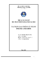 Tiểu luận Tai nạn giao thông ở thành phố Hồ Chí Minh môn Phương pháp học - Trường Đại học Văn Hiến.