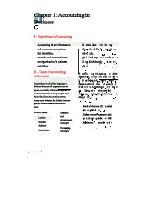 Chapter 1: The Role of Accounting in Business (ACCT 101)