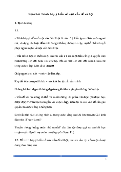 Soạn bài: Trình bày ý kiến về một vấn đề xã hội Ngữ Văn 8 | Cánh diều