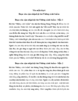Bài văn mẫu lớp 6: Đoạn văn cảm nhận bài thơ Những cánh buồm - Chân Trời Sáng Tạo