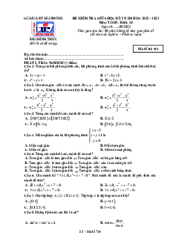 Đề giữa kỳ 1 Toán 10 năm 2022 – 2023 trường THPT chuyên Trần Phú – Hải Phòng