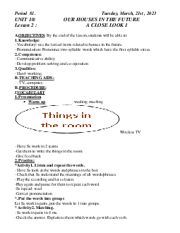 Giáo án Tiếng Anh 6 sách Global Success HK2 Tuần 28