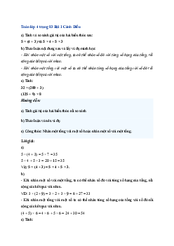 Bài 35:Toán lớp 4 trang 83 Luyện tập Cánh Diều