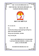 Quy trình đăng ký giấy khai sinh tại ủy ban nhân dân phường Cầu Ông Lãnh, quận 1, Tp. Hồ Chí Minh | Môn Quản lí công - Học viện Hành chính Quốc gia