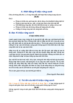 Giải SGK Tiếng Việt 5 trang 51 Bài 10: Kì diệu rừng xanh - Kết nối tri thức (Tập 1)
