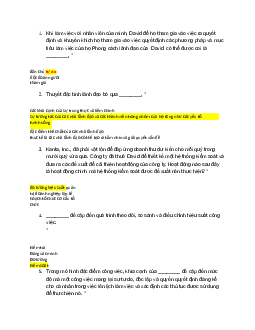 Trắc nghiệm Nguyên lý quản trị chương 8,9,10 (Có đáp án)