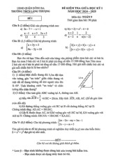 Đề giữa học kỳ 1 Toán 9 năm 2024 – 2025 trường THCS Láng Thượng – Hà Nội