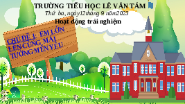 Giáo án điện tử Hoạt động trải nghiệm 4 Chủ đề 1 Chân trời sáng tạo: Em lớn lên cùng mái trường mến yêu