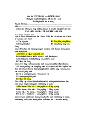 Trắc nghiệm cuối kỳ con người và môi trường | Trường Đại học Mở Thành phố Hồ Chí Minh