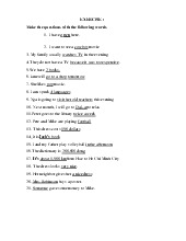 Bài tập: Tạo câu hỏi với từ gạch chân | Đại học Tây Đô