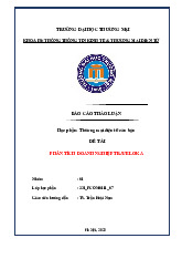 Phân tích doanh nghiệp traveloka | Bài thảo luận Thương mại điện tử căn bản