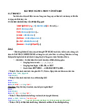 Bài tập thực hành truy vấn dữ liệu- Nguyên lý điều hành - Học Viện Kỹ Thuật Mật Mã