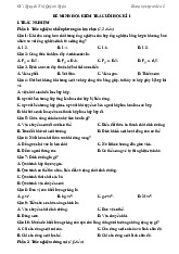 Đề kiểm tra cuối kì I - Khoa học tự nhiên 8