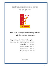 Tìm hiểu Protein | Tiểu luận môn Hóa sinh đại cương | Đại học Bách khoa hà nội