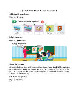 Giải BT Sách Smart Start 3 Unit 7 Toys Lesson 3