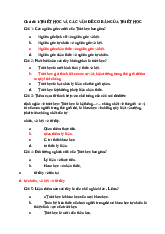 Câu hỏi trắc nghiệm - Triết học│Đại học Sư phạm Hà Nội