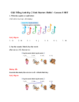 Unit Starter: Hello! - Lesson 5 SBT | Tiếng anh 2 Family and Friends