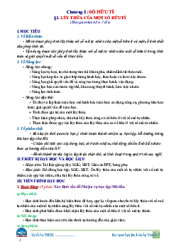 Giáo án Toán 7 Chương 1 Bài 3: Luỹ Thừa Của Một Số Hữu Tỉ sách Chân trời sáng tạo