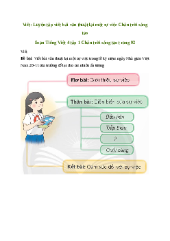 Soạn bài Viết: Luyện tập viết bài văn thuật lại một sự việc - Tiếng Việt 4 Chân trời sáng tạo