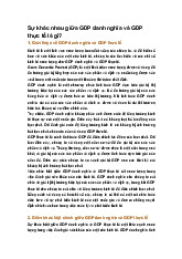 Sự khác nhau giữa GDP danh nghĩa và GDP thực tế là gì?