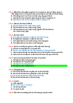 Câu hỏi trắc nghiệm ôn tập cuối kỳ có đáp án