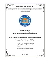 Vận dụng tư tưởng Hồ Chí Minh về đoàn kết quốc tế trong giai đoạn hiện nay ở Việt Nam | Bài thảo luận Tư tưởng Hồ Chí Minh